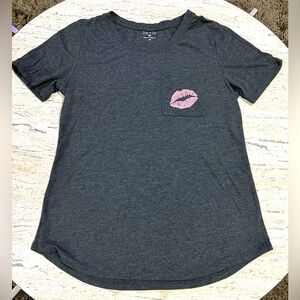 Adorable Zoe+ Liv pink lips T shirt